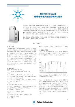 MARKES TD による 環境省有害大気汚染物質の分析