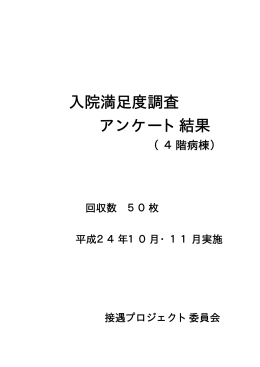 4階病棟 アンケート集計結果