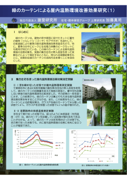 緑のカーテンによる屋内温熱環境改善効果研究（1）