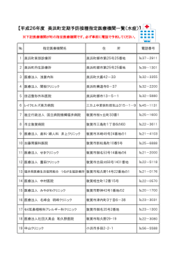 水痘予防接種指定医療機関一覧表 (PDF形式：71KB)