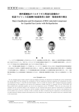燃料運搬船ボイルオフガス再液化設備向け 低温ラビリンス
