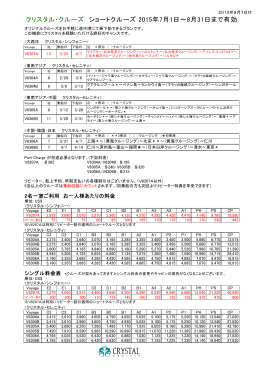 2016年ショートクルーズ（2015年8月7日）