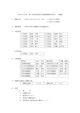 平成24年度 第1回学校給食共同調理場運営委員会 会議録 1