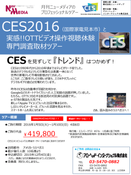 CES2016 実感!!OTTビデオ操作視聴体験 専門調査