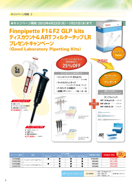 Finnpipette F1＆F2 GLP kits