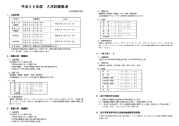 平成25年度入試 入学試験要綱（pdfファイル）