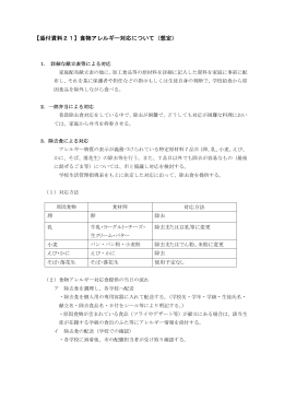 【添付資料21】「食物アレルギー対応について（想定）」(PDF形式,185.13KB)
