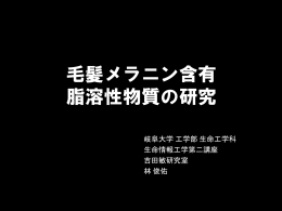 毛髪メラニン含有 脂溶性物質の研究