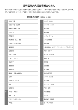 城崎温泉大火災害寄附金のお礼