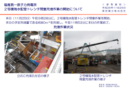 福島第一原子力発電所 2号機海水配管トレンチ閉塞充填