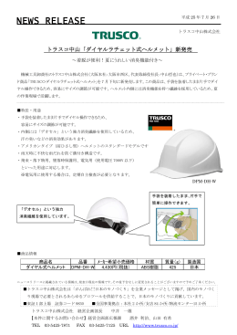 トラスコ中山「ダイヤルラチェット式ヘルメット」新発売