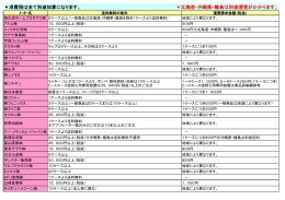 ＊消費税は全て別途加算になります。 ＊北海道・沖縄県・離島は別途