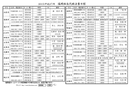 2015(平成27)年 福岡組永代経法要日程