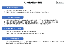 【資料3-1】人口減少社会の様相