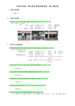 平成24年度 岡山県立笠岡高等学校 陸上競技部