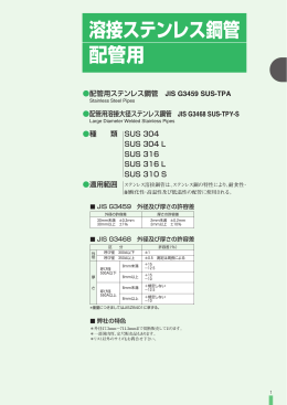 溶接ステンレス鋼管 配管用