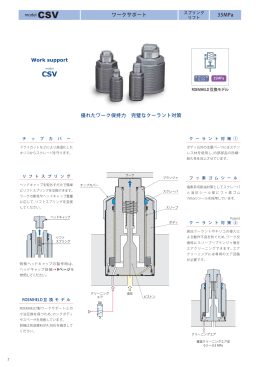 優れたワーク保持力 完璧なクーラント対策 Work support 35MPa ワーク