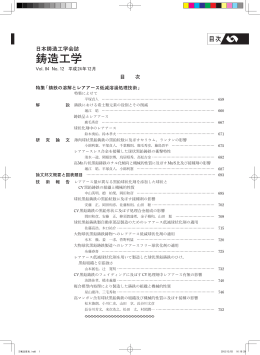 No.12 - 公益社団法人 日本鋳造工学会