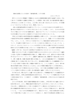 微妙な段階に入った米国の「量的緩和策」とその効果 2011年1月 昨年