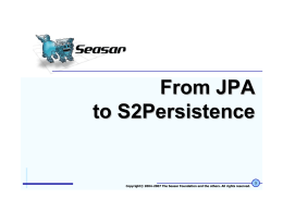 From JPA to S2Persistence
