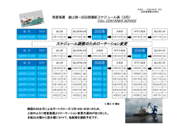 スケジュール調整のためローテーション変更