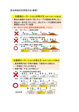 薬剤ローテーションの考え方（ネオニコチノイド剤）