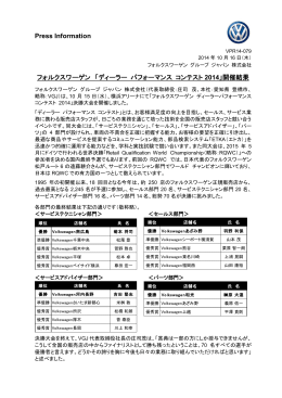 ディーラー パフォーマンス コンテスト 2014