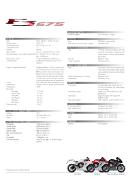 Engine Details and Specifications