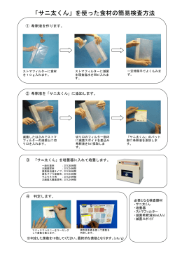 「サニ太くん」を使った食材の簡易検査方法