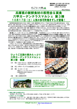 兵庫県の新鮮食材の即売会＆実食 六甲ガーデンテラスマルシェ 第3弾