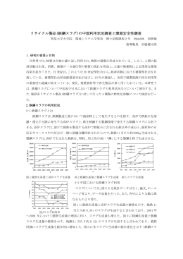 リサイクル製品(鉄鋼スラグ)の中国利用状況調査と環境安全
