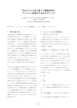 Phase-Field 法に基づく鉄鋼材料の フェライト変態の 4 次元