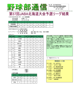 第57回JABA北海道大会予選リーグ