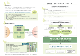静岡市こどもクリエイティブタウン 整備・運営計画 概要版 こども
