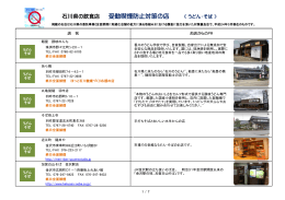 石川県の飲食店 受動喫煙防止対策の店 《 うどん・そば 》