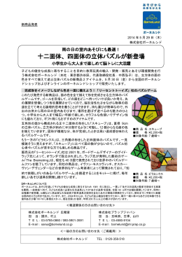 十二面体の立体パズル PDF（311 KB）
