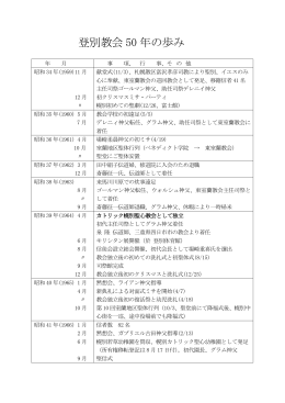 登別教会 50 年の歩み