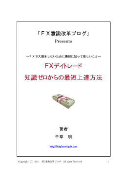 FXデイトレード 知識ゼロからの最短上達方法