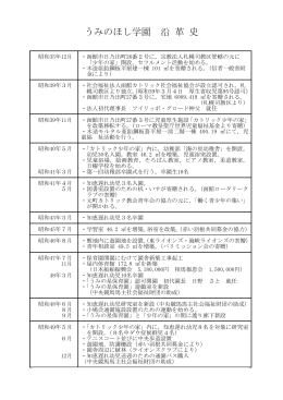 うみのほし学園 沿 革 史