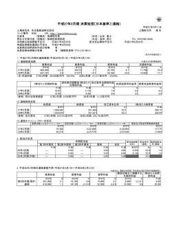 平成27年3月期 決算短信〔日本基準〕（連結）