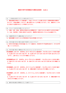 若年者新築住宅補助事業 Q&Aはこちら