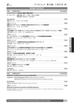 ワークショップ 第 3 日目 11 月 27 日（木）