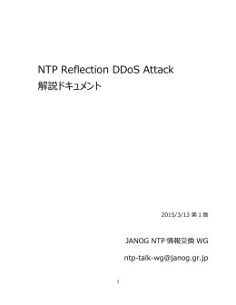 レポート(NTP Reflection DDoS Attack 解説ドキュメント)