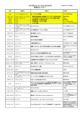 2010年トルコにおける日本年 事業カレンダー（pdf）