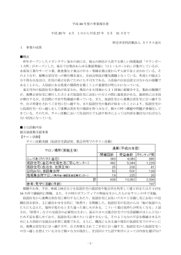 平成26年度 事業報告書 - 特定非営利活動法人 カリタス釜石