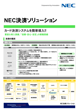 「NEC決済ソリューション」リーフレットダウンロード (PDF：264KB)