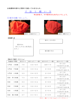 地蔵様の頭巾と前掛けを縫いませんか～寸法と縫い方～