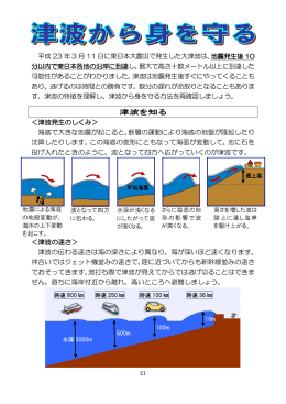 平成 23 年 3 月 11 日に東日本大震災で発生した大津波は、地震発生後