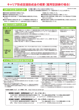 静岡県地域ジョブ・カードセンター 沼津商工会議所