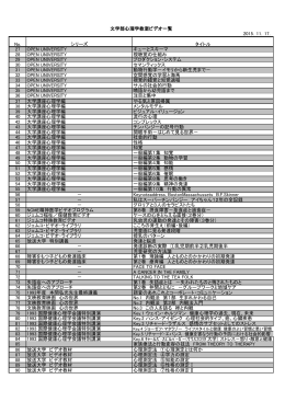 文学部心理学教室ビデオ一覧